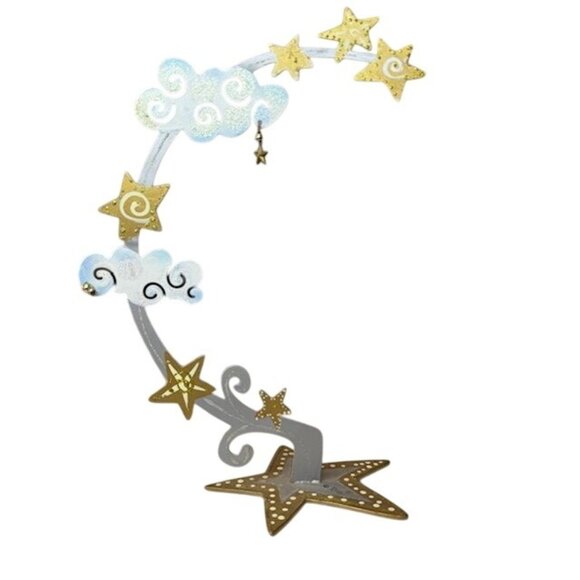 Metal Star & Cloud Tabletop Sculpture By Rossi - Picture 1 of 7